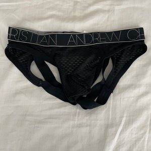 Ac black mesh jocks small